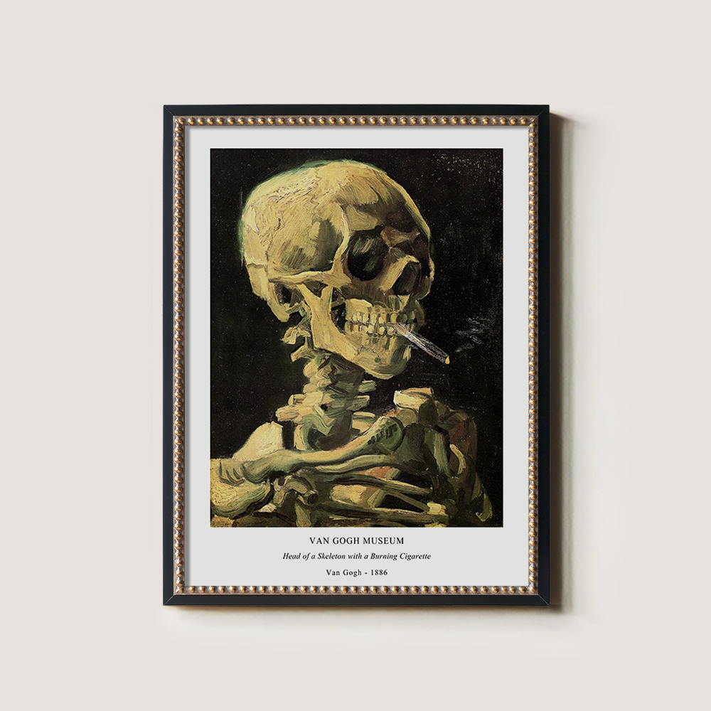 Smoldering Skull Nocturne Post-Impressionist Reverie