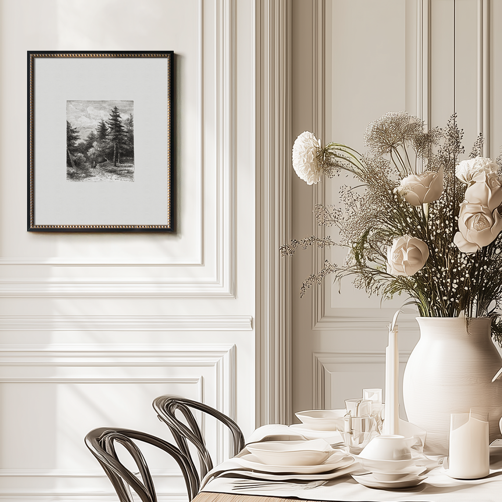 Enshrouded Pine Thicket Etching Reverie 1216-1620-1824