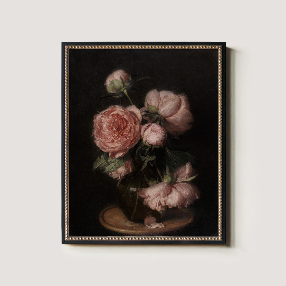 Lush Pink Peony Arrangement in Emerald Vase