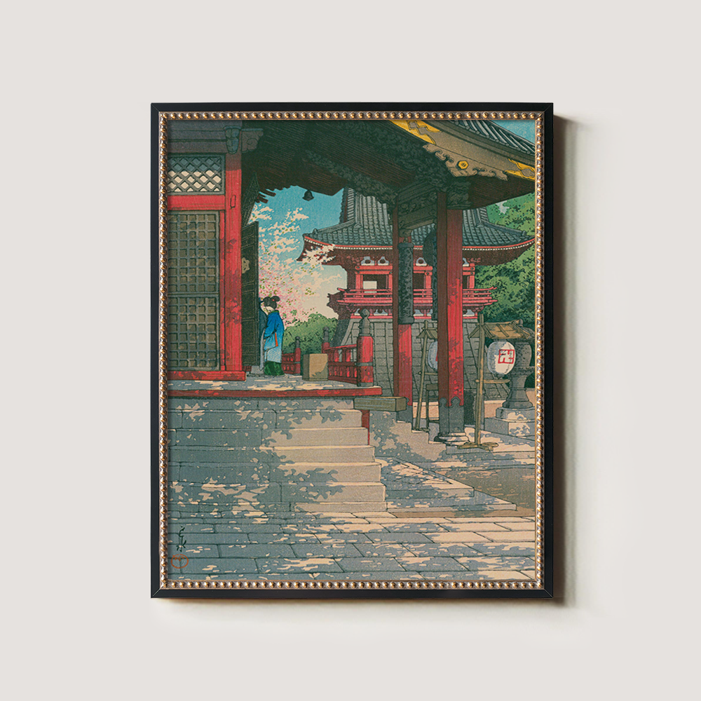 Temple Steps in Spring Bloom