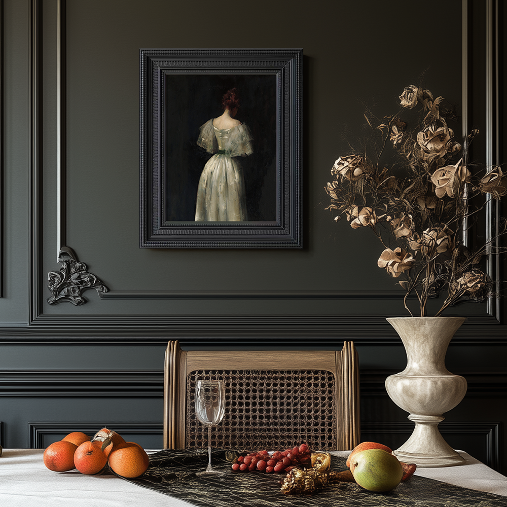 Background Art of a Woman in a Beautiful Dress