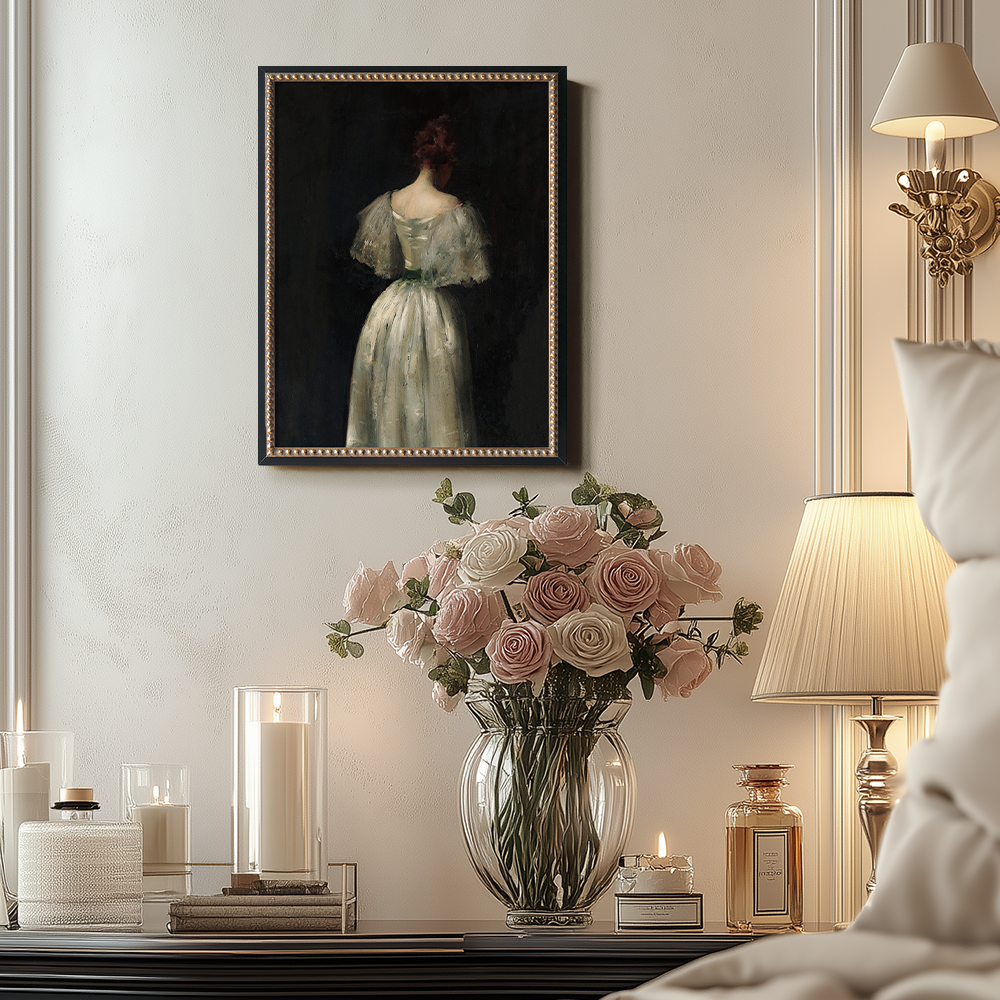 Background Art of a Woman in a Beautiful Dress