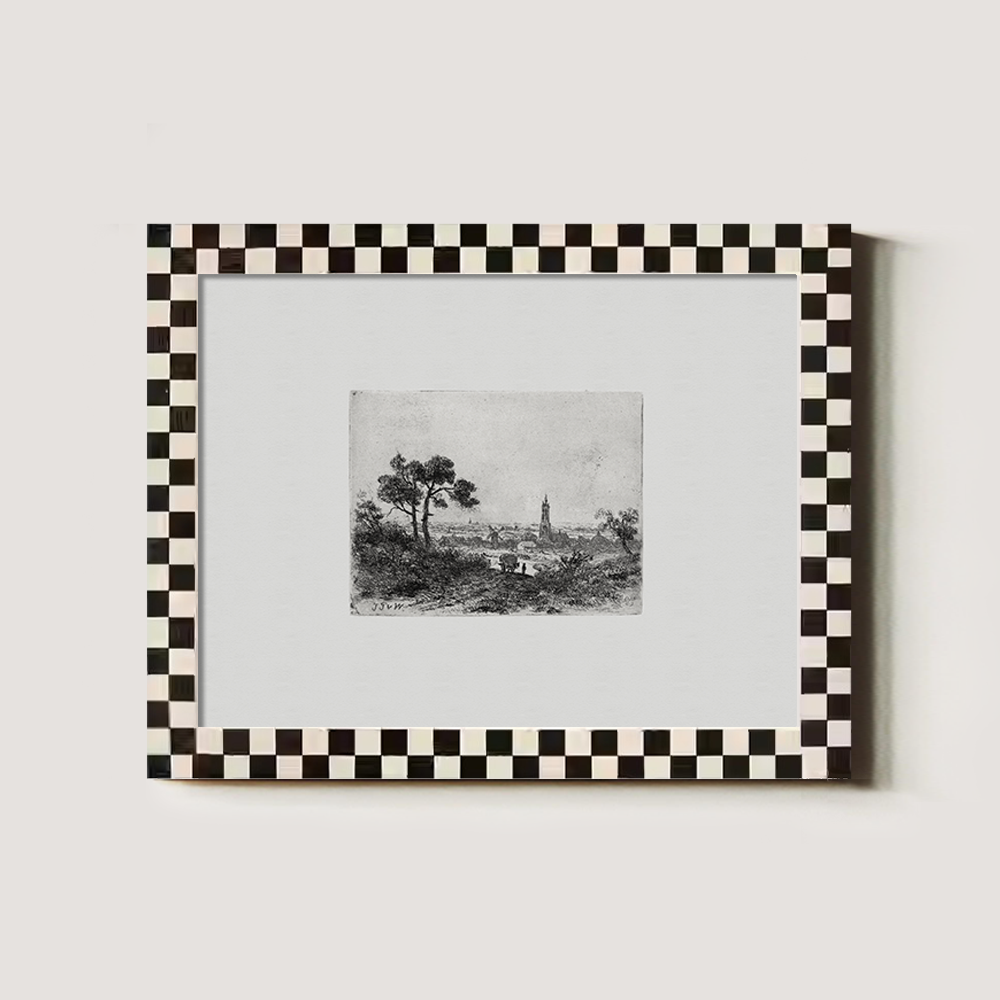 Hazy Towered Horizon Etching Vista