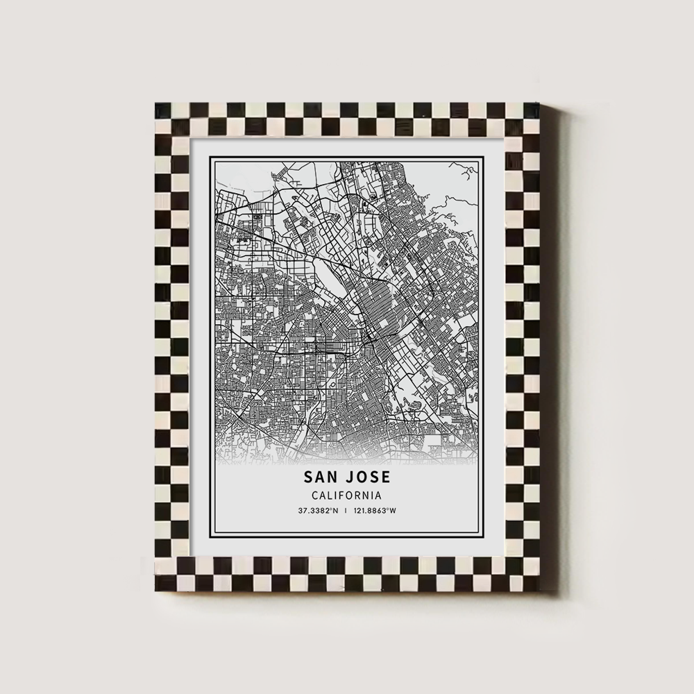 Minimalist San Jose City Map Line Art Print