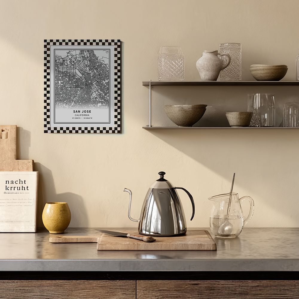 Minimalist San Jose City Map Line Art Print