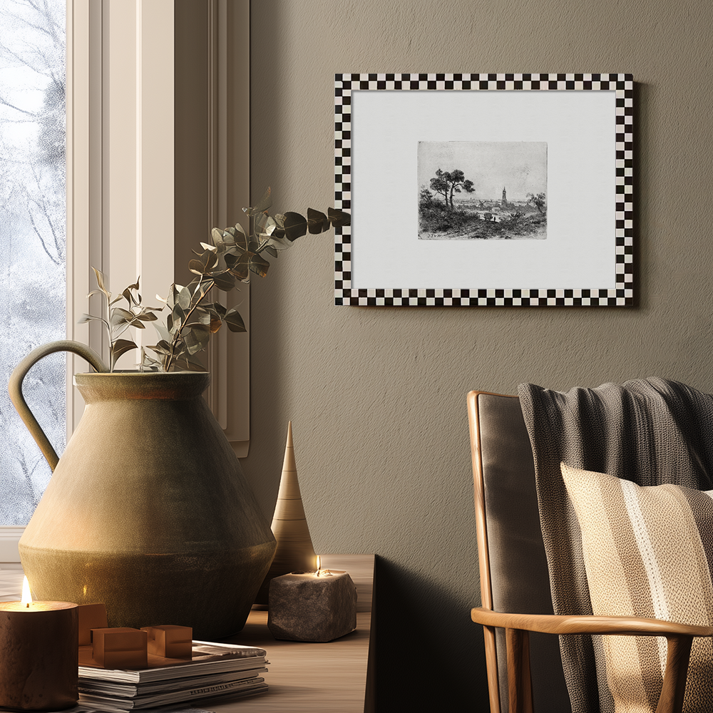 Hazy Towered Horizon Etching Vista