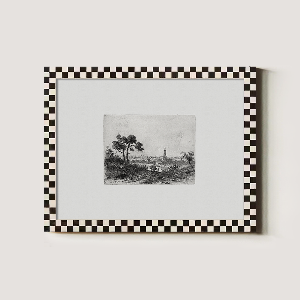 Hazy Towered Horizon Etching Vista