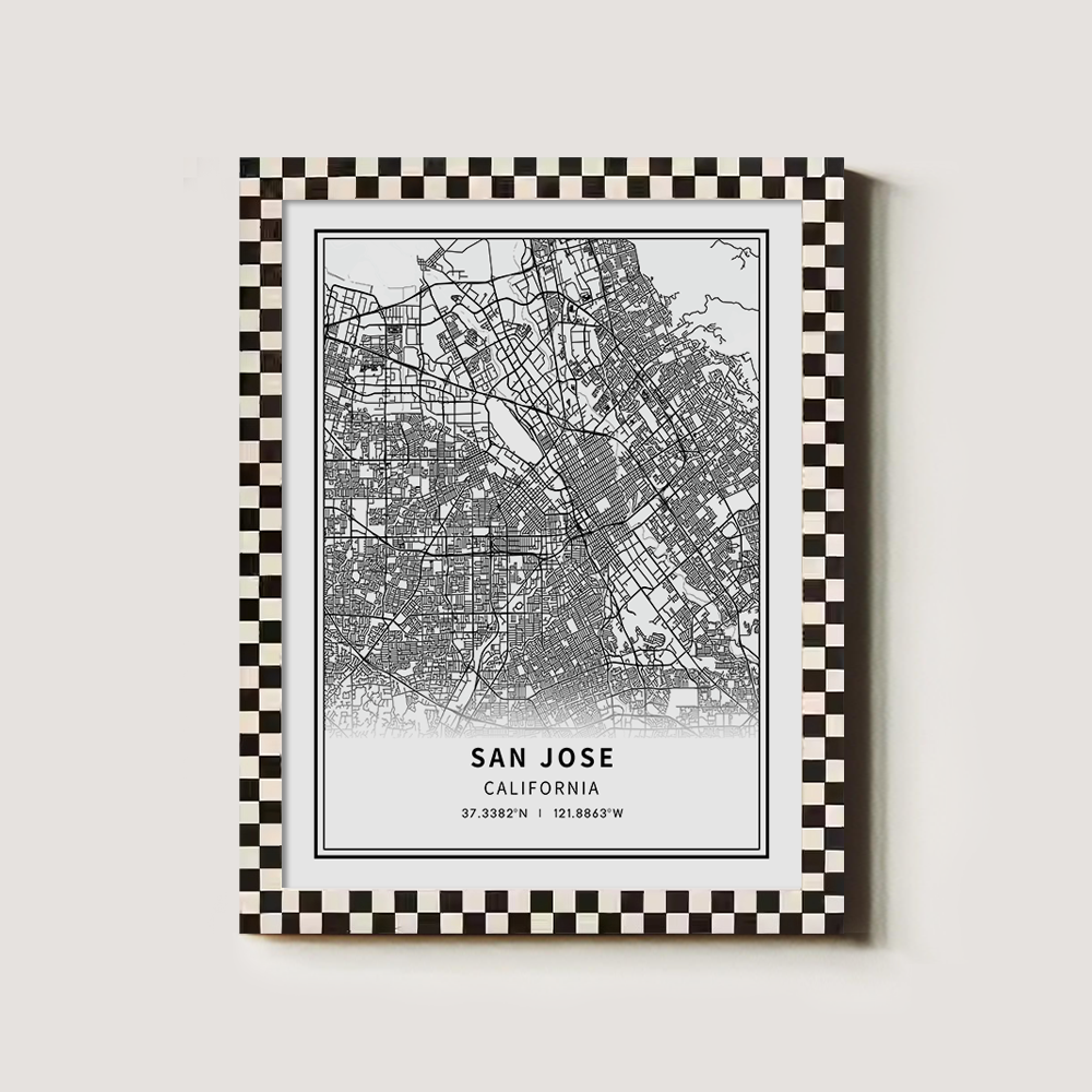 Minimalist San Jose City Map Line Art Print