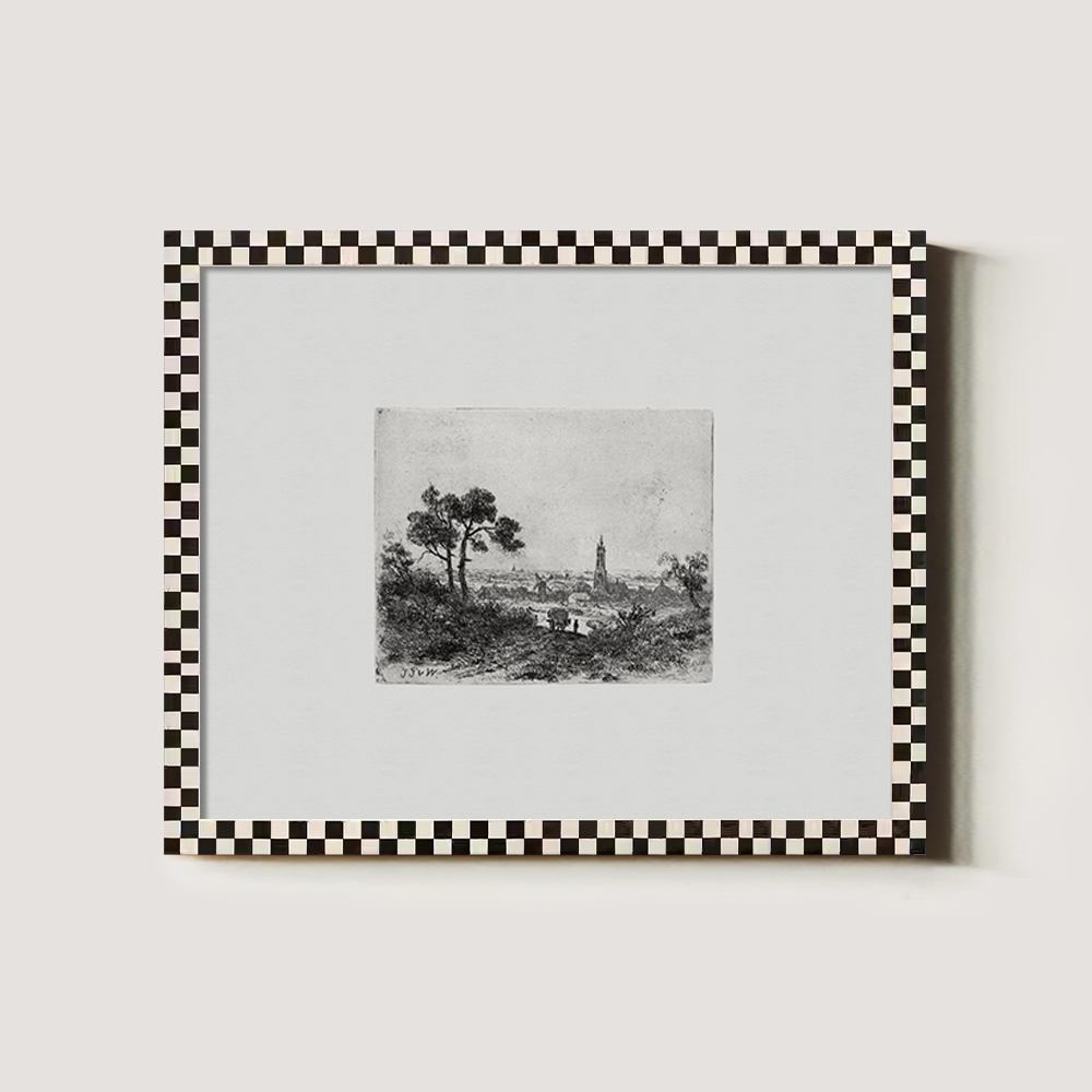 Hazy Towered Horizon Etching Vista