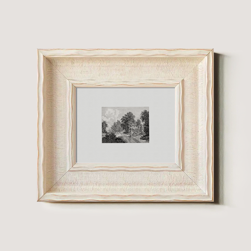 Misty Woodland Glade Etching Reverie