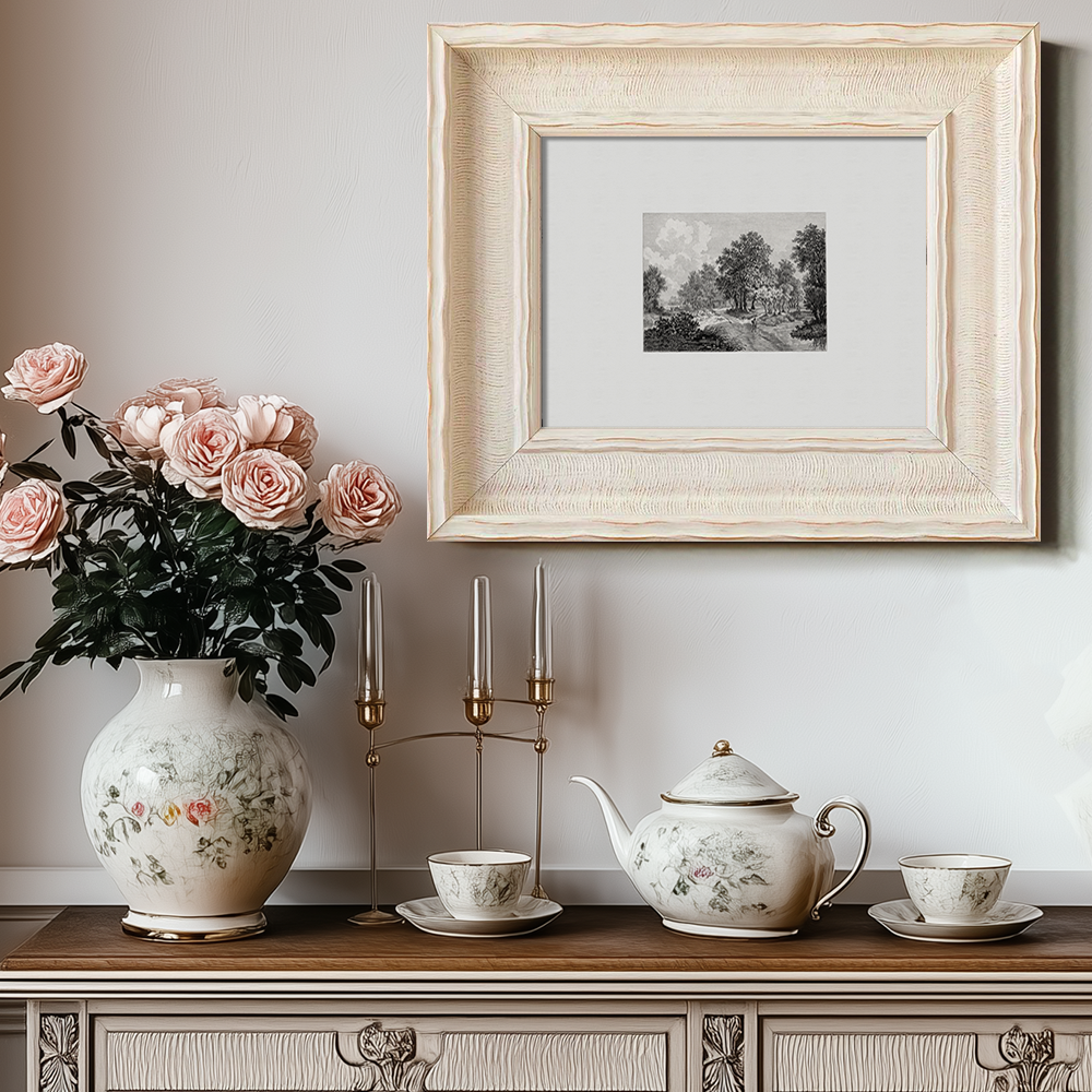 Misty Woodland Glade Etching Reverie