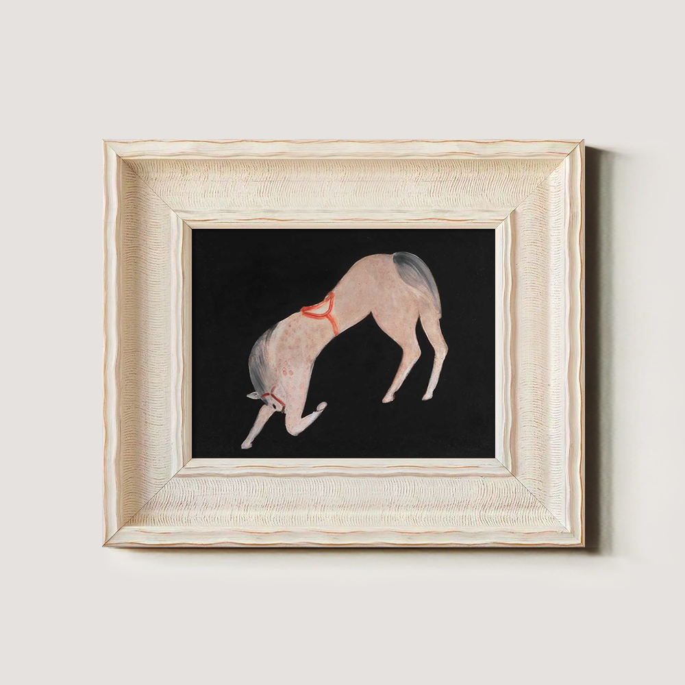 Rearing Foal Scarlet Adorn Watercolor Prance