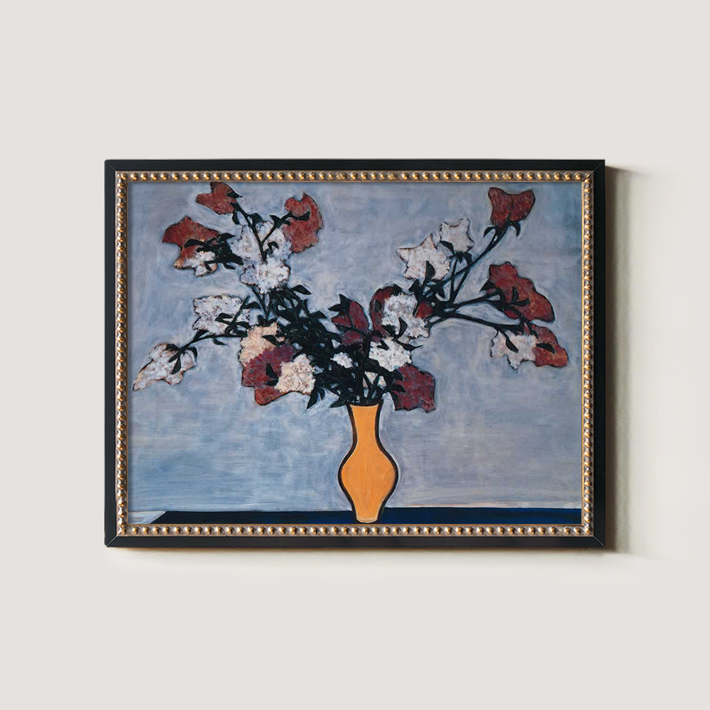 Modernist Floral Vase Still Life Art