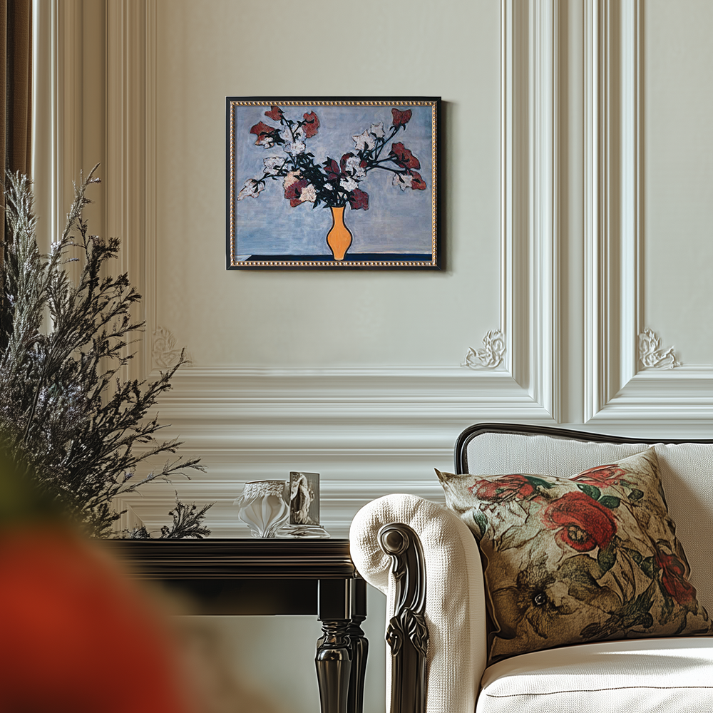 Modernist Floral Vase Still Life Art