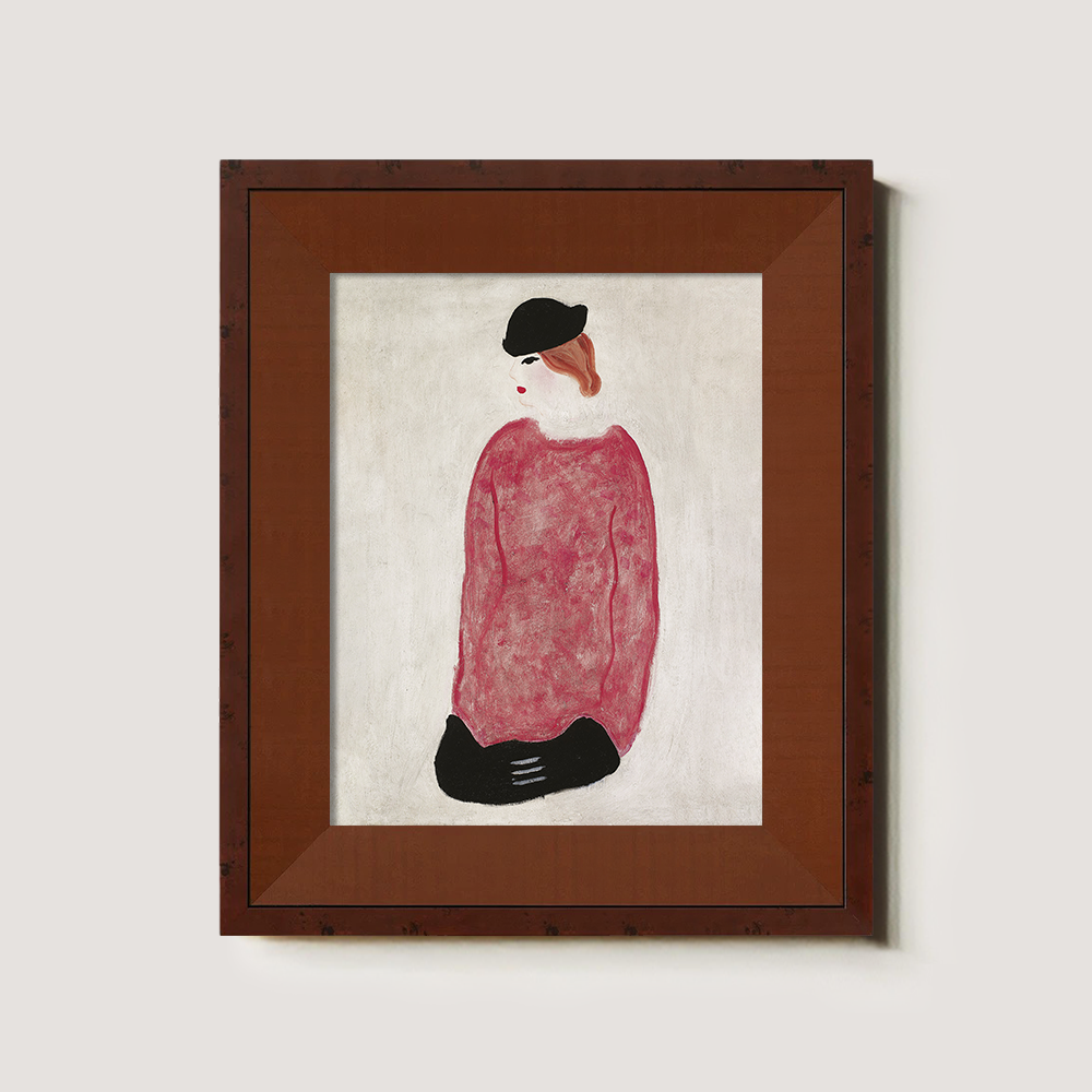 Modernist Portrait of a Woman in Beret Art