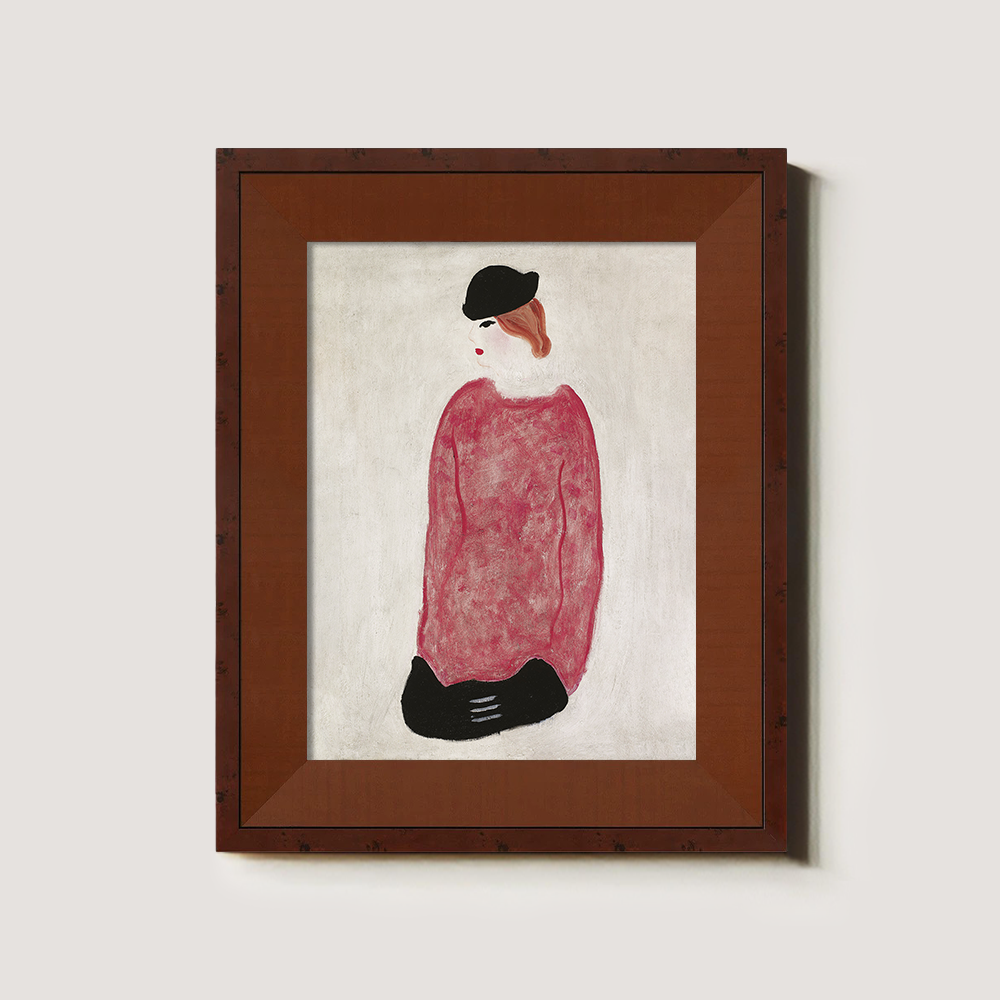 Modernist Portrait of a Woman in Beret Art