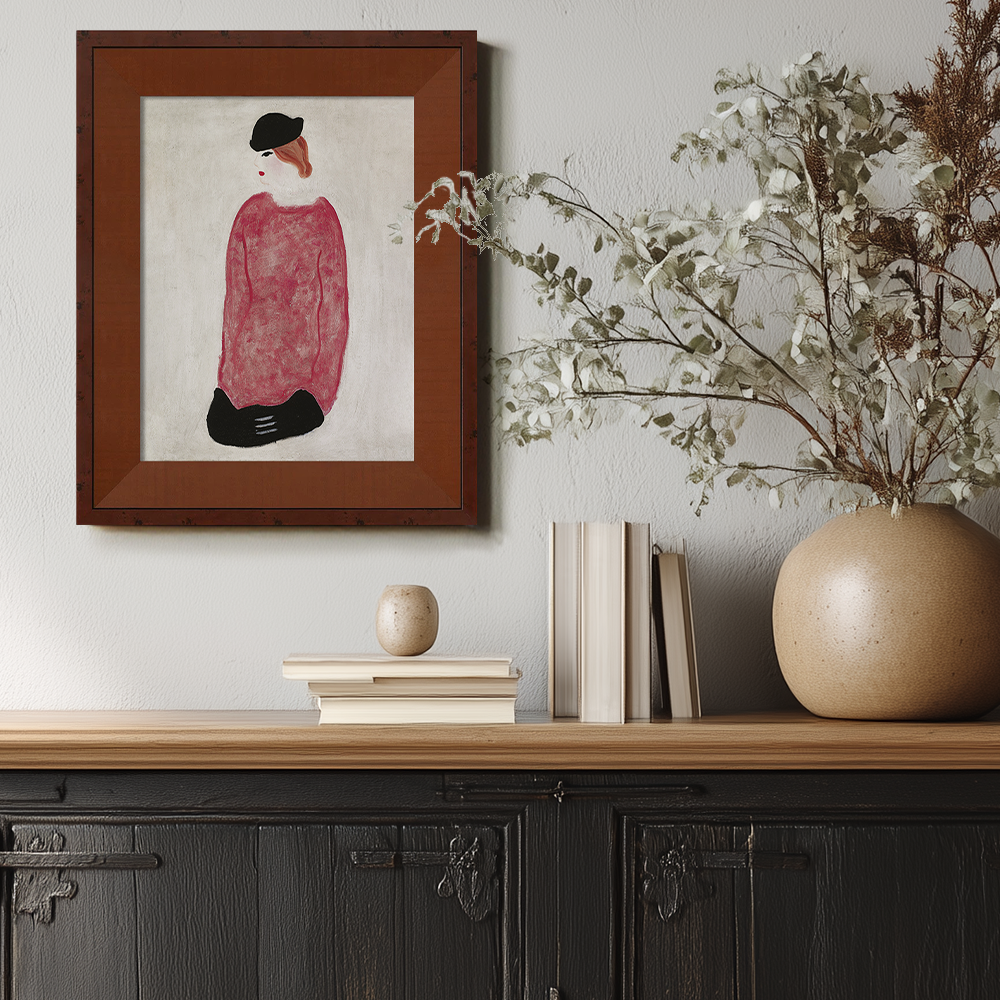 Modernist Portrait of a Woman in Beret Art