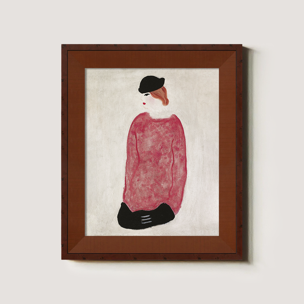 Modernist Portrait of a Woman in Beret Art