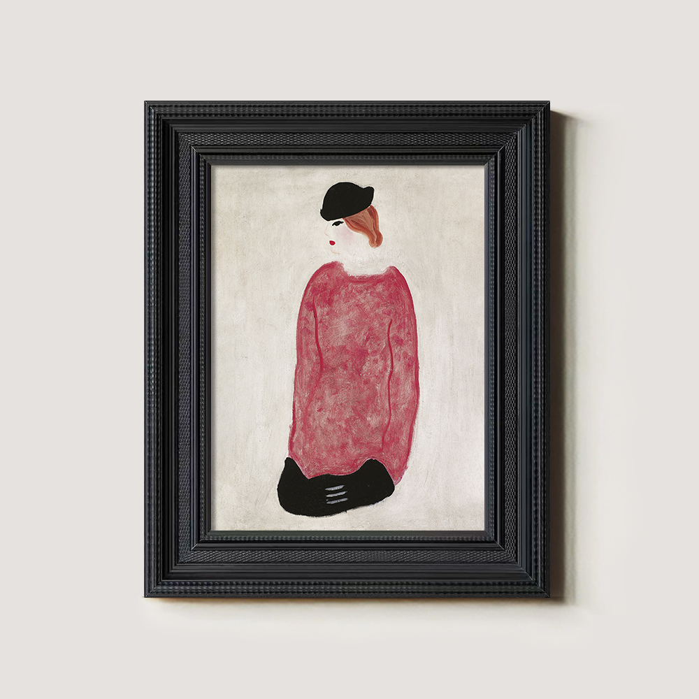 Modernist Portrait of a Woman in Beret Art