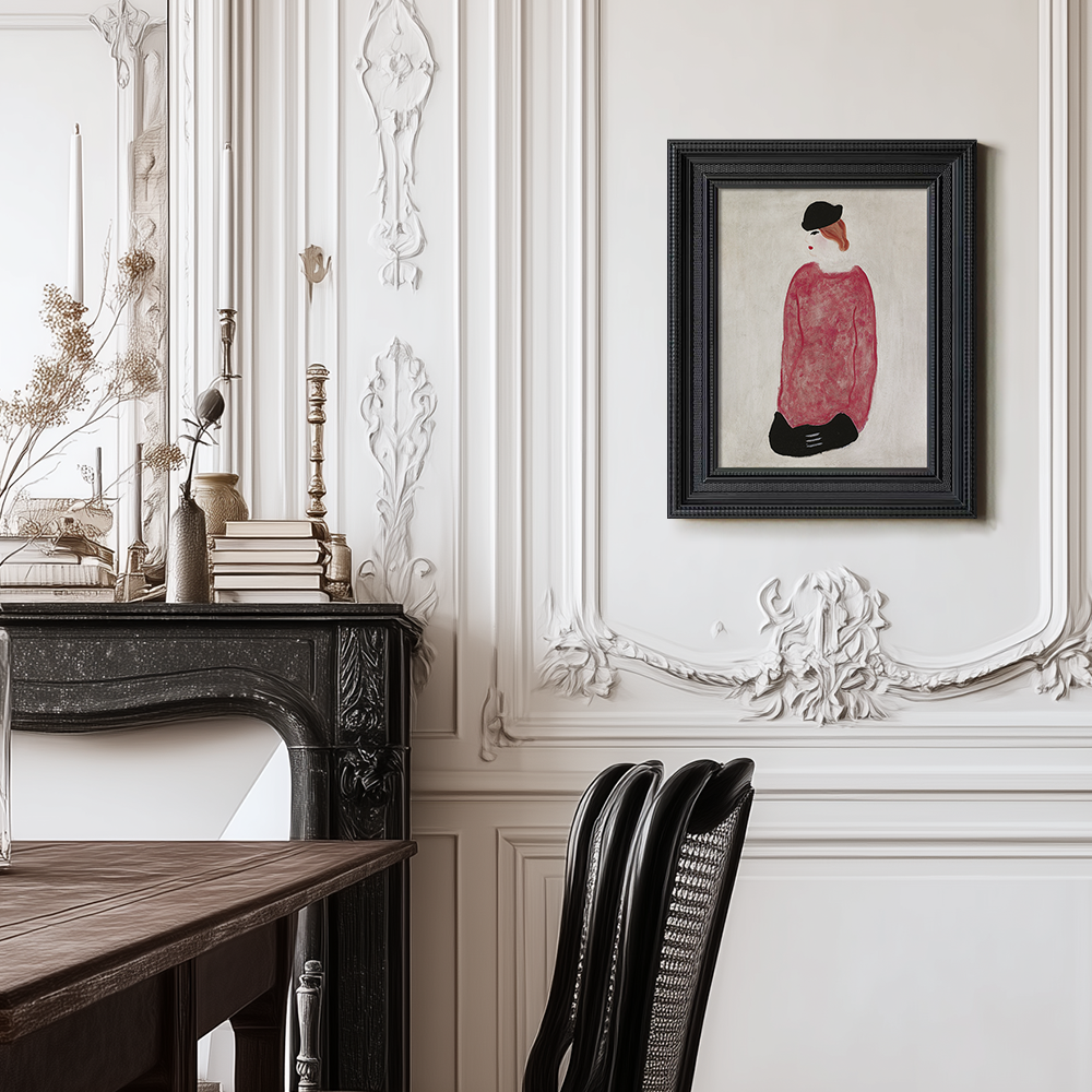 Modernist Portrait of a Woman in Beret Art