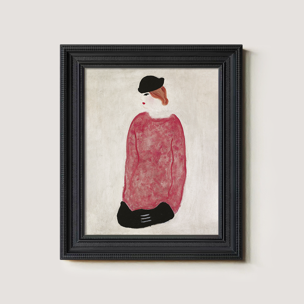 Modernist Portrait of a Woman in Beret Art