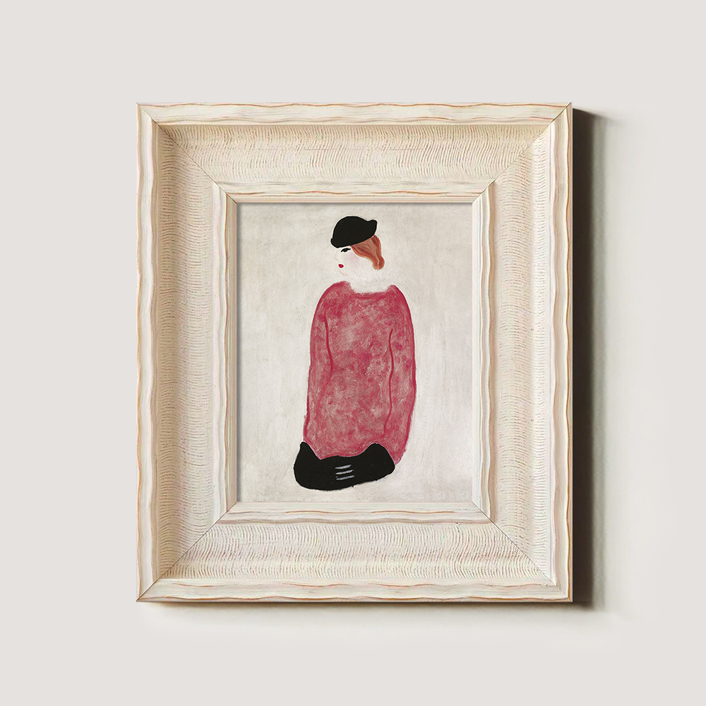 Modernist Portrait of a Woman in Beret Art