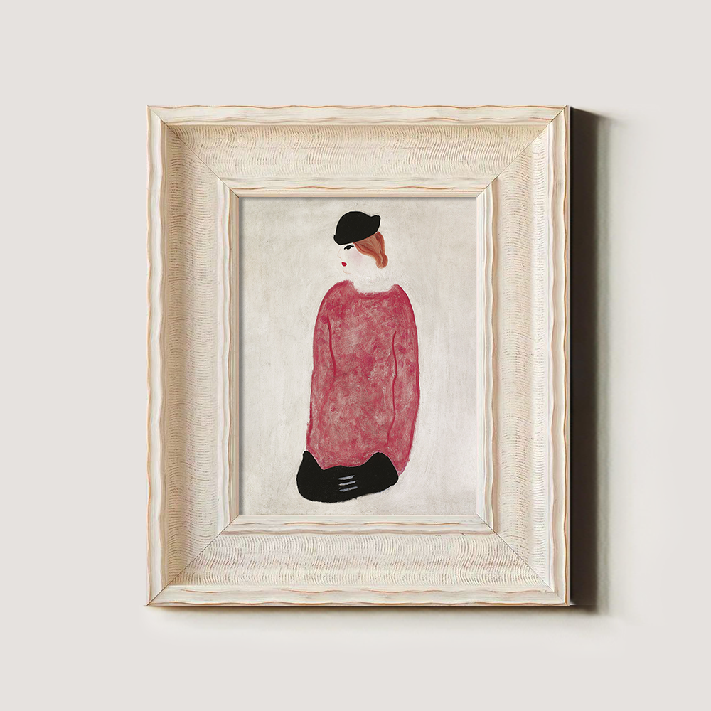 Modernist Portrait of a Woman in Beret Art