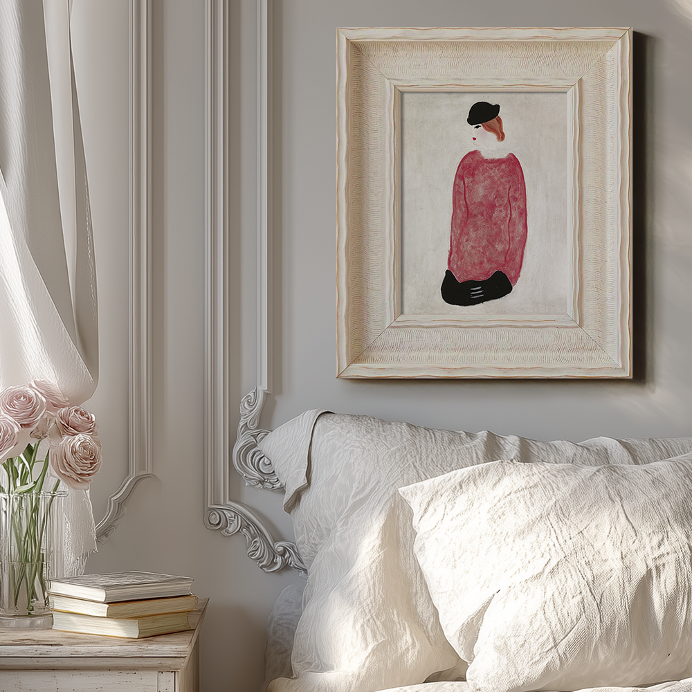 Modernist Portrait of a Woman in Beret Art