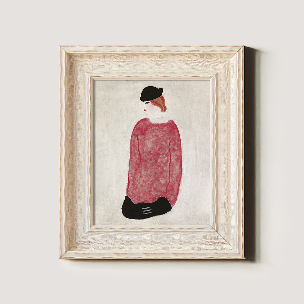 Modernist Portrait of a Woman in Beret Art