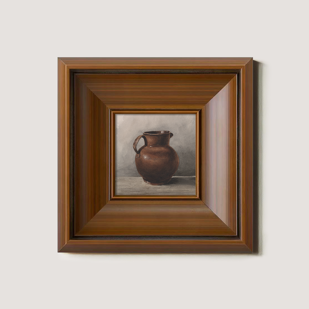 Rustic Brown Jug On Table