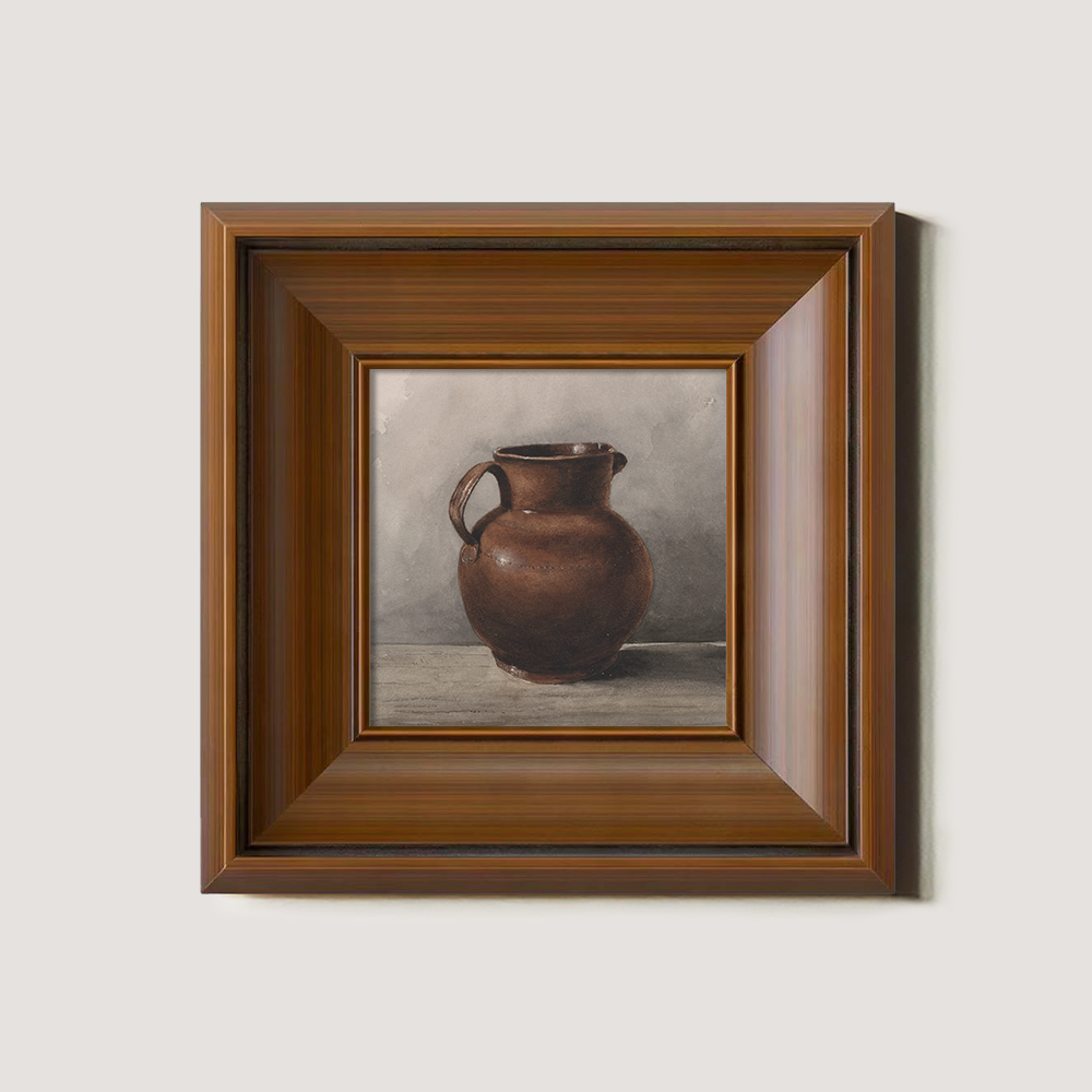 Rustic Brown Jug On Table