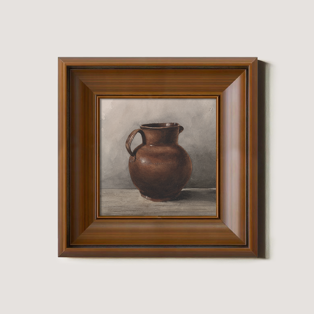 Rustic Brown Jug On Table