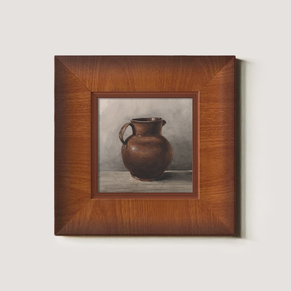 Rustic Brown Jug On Table