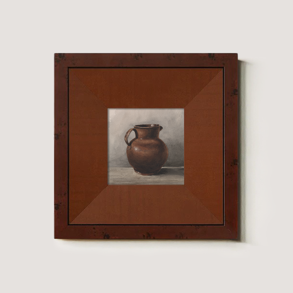 Rustic Brown Jug On Table