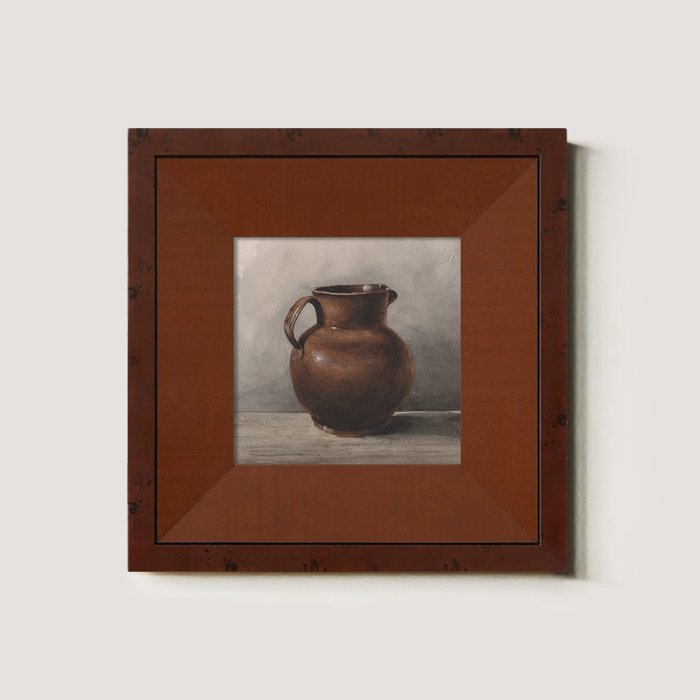 Rustic Brown Jug On Table