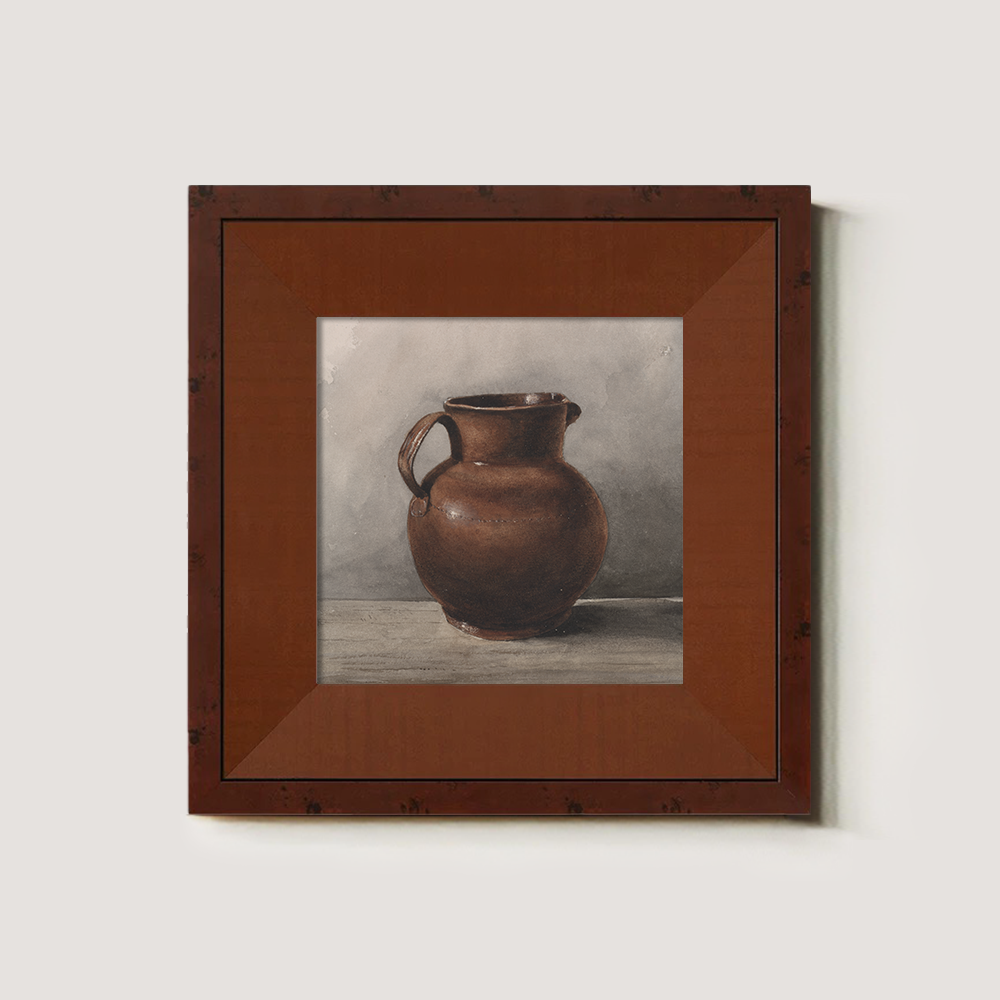 Rustic Brown Jug On Table