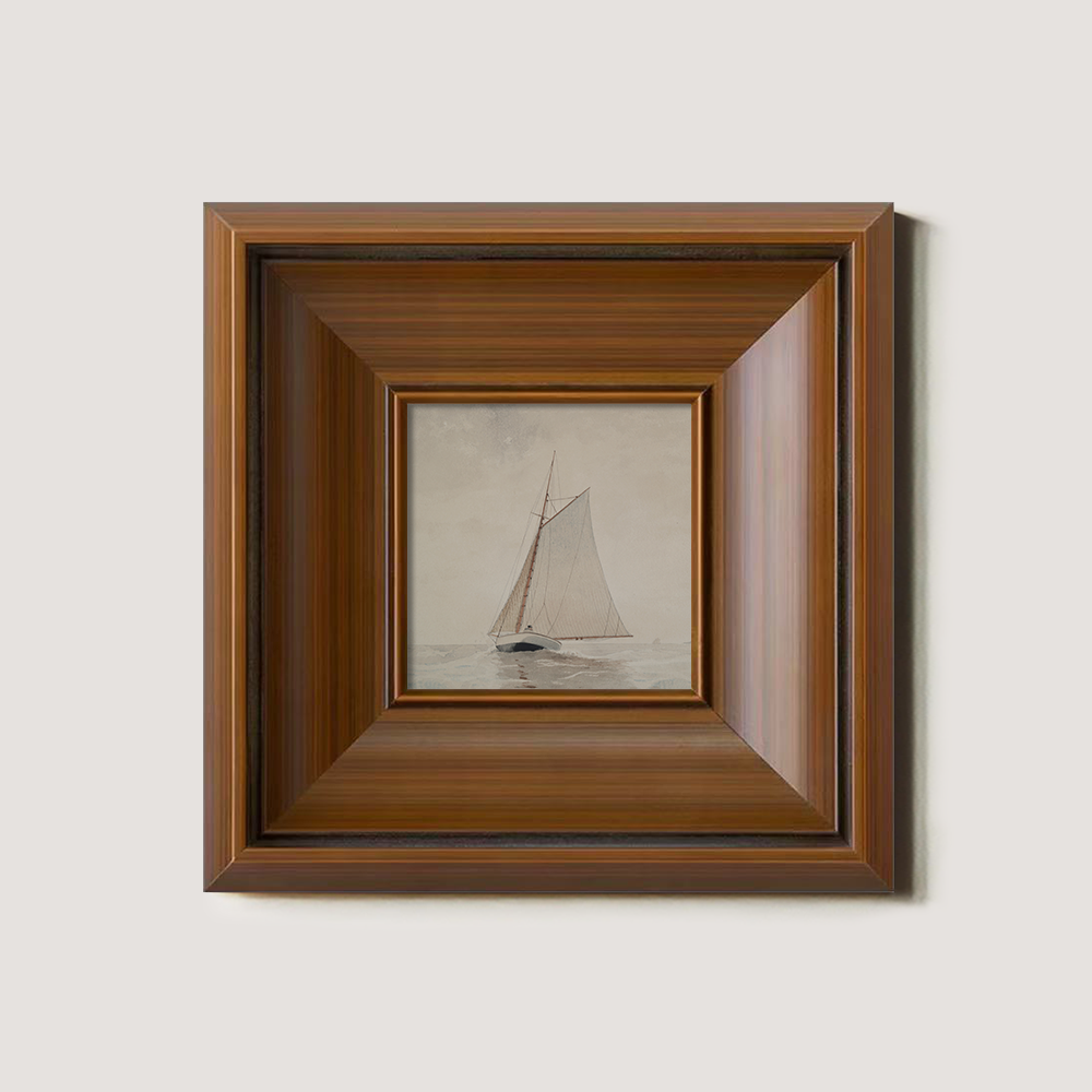 Sailboat On A Calm, Foggy Sea