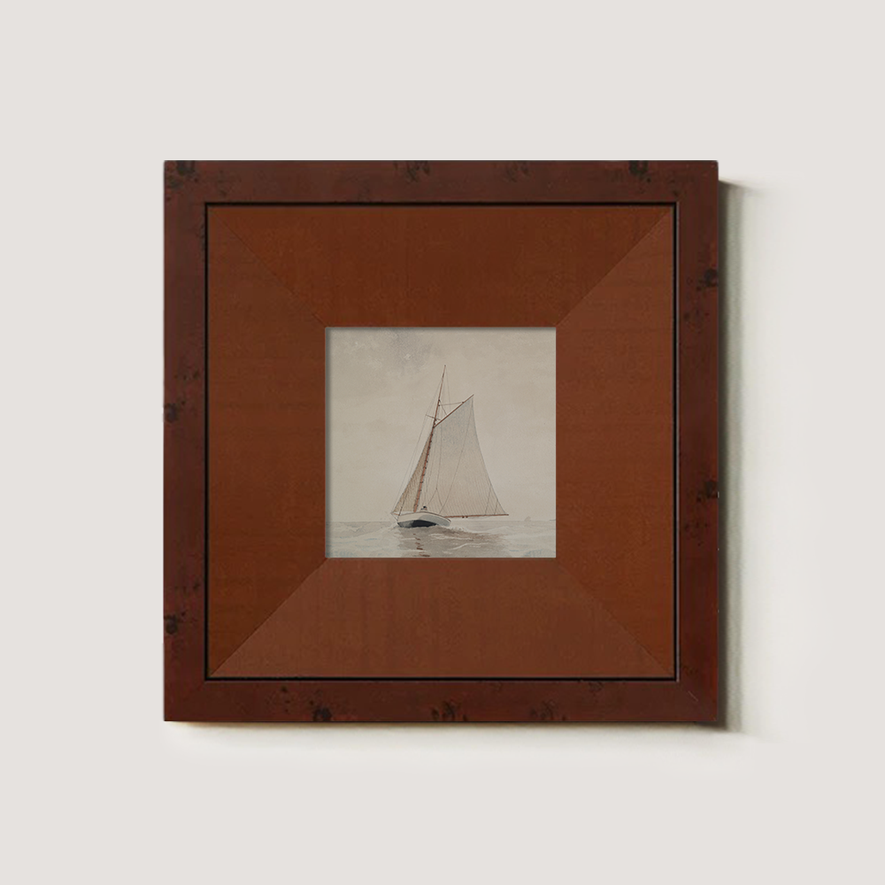 Sailboat On A Calm, Foggy Sea