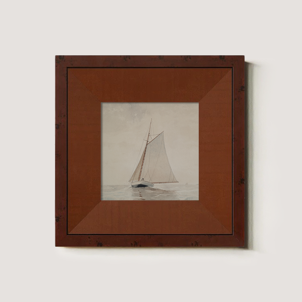 Sailboat On A Calm, Foggy Sea