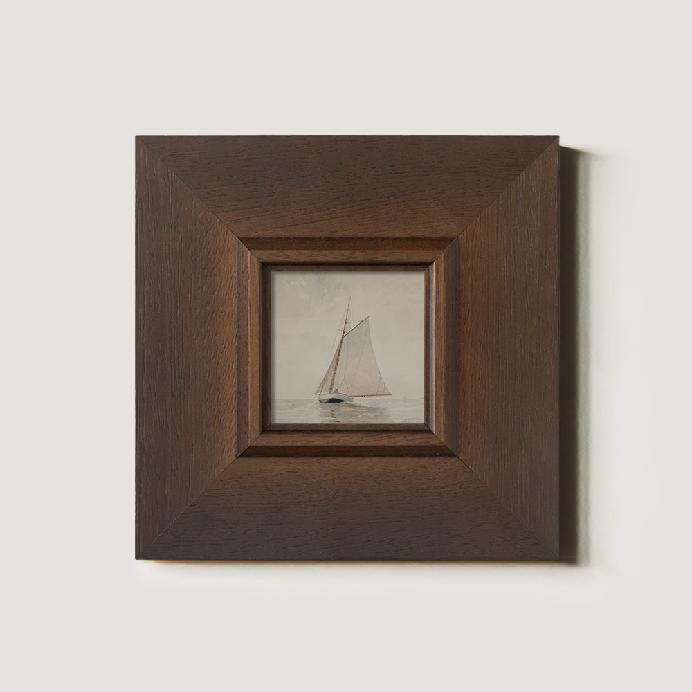 Sailboat On A Calm, Foggy Sea