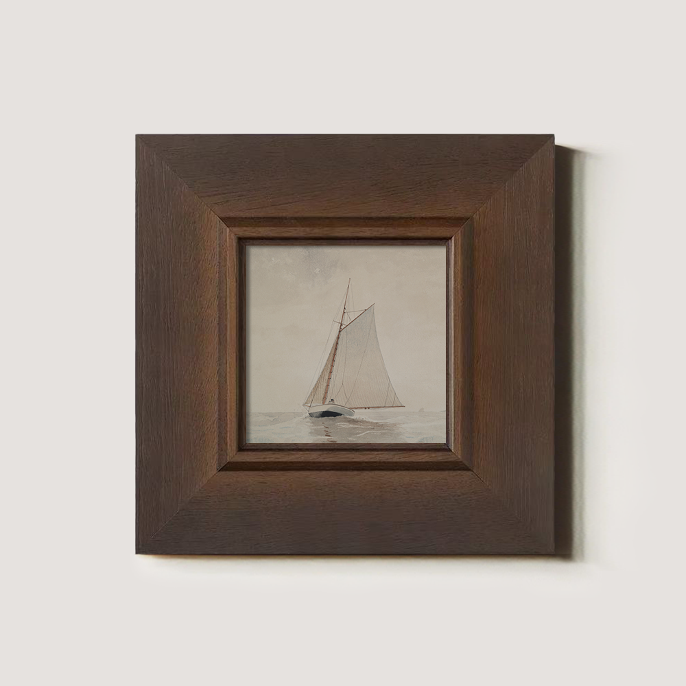 Sailboat On A Calm, Foggy Sea
