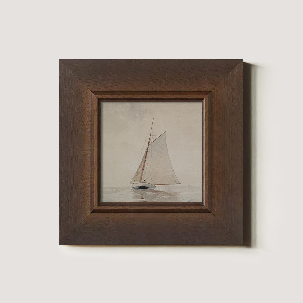Sailboat On A Calm, Foggy Sea