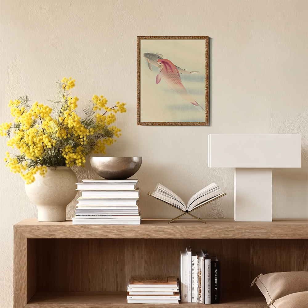 Twin Koi Harmony Ukiyo-e Reverie