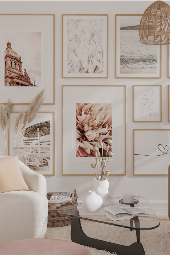 Hazy Dried Grass Poster