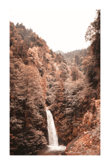Autumn Waterfall Poster