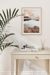Lakeside Dry Grass Poster