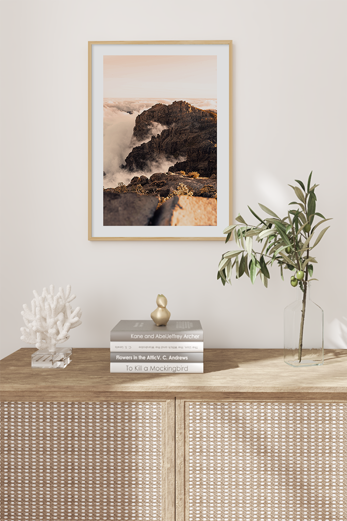Cloudy Mountains Poster