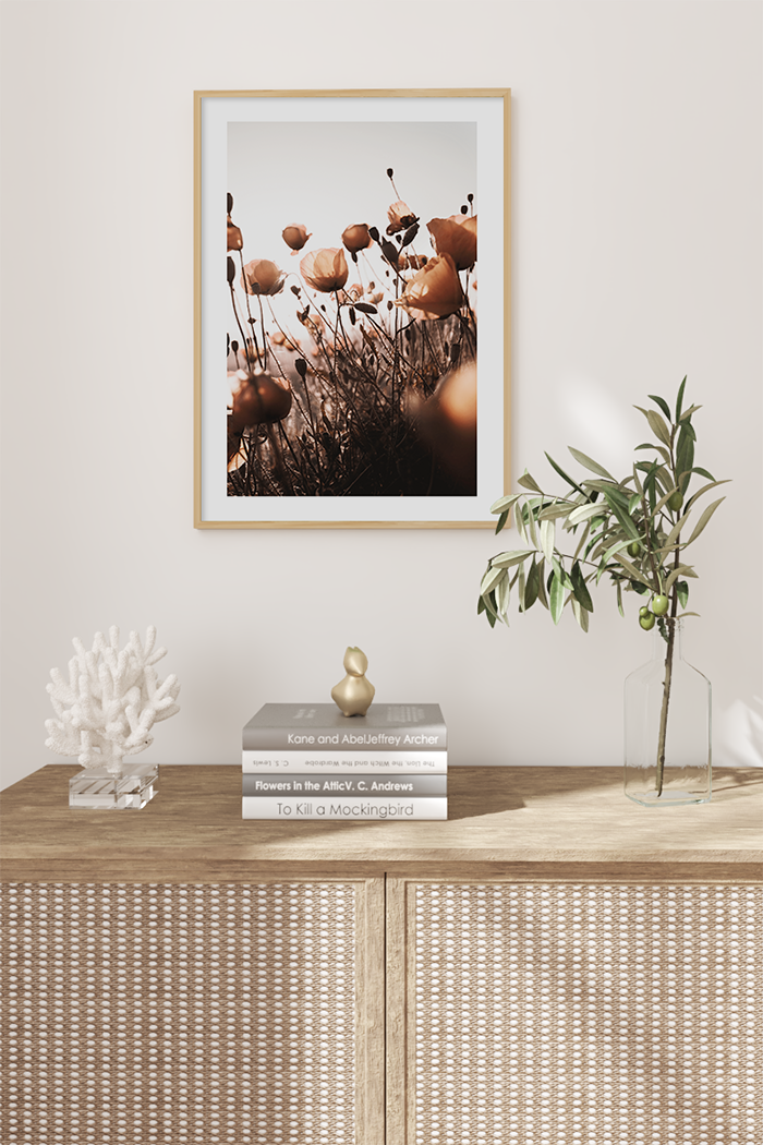 Orange Flower Close Up Poster