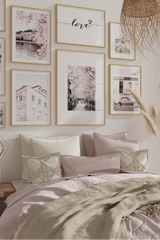 Pink Car in front of House Poster