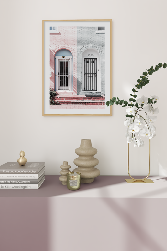 Pastel Arch Door Poster